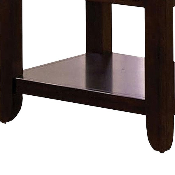 Baldwin Transitional End Table， Espresso Finish