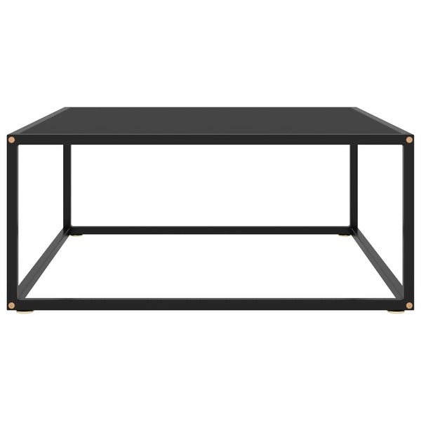 Coffee Table Black with Black Glass 31.5