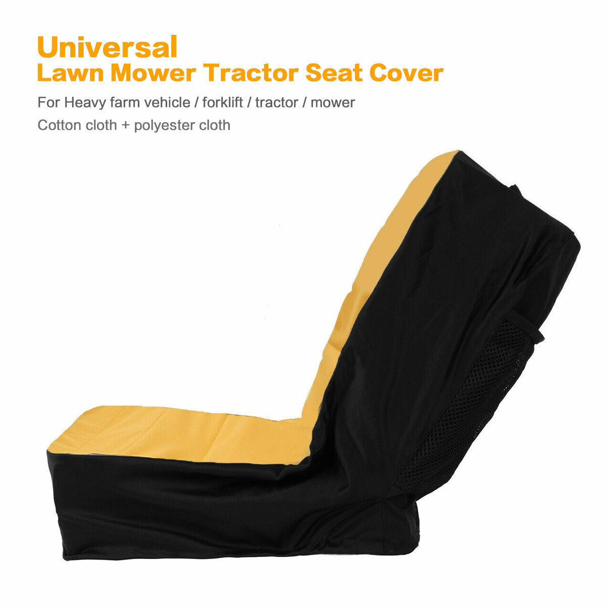 Universal Lawn Mower Tractor Seat Cover Padded Comfort Pad Storage Pouch