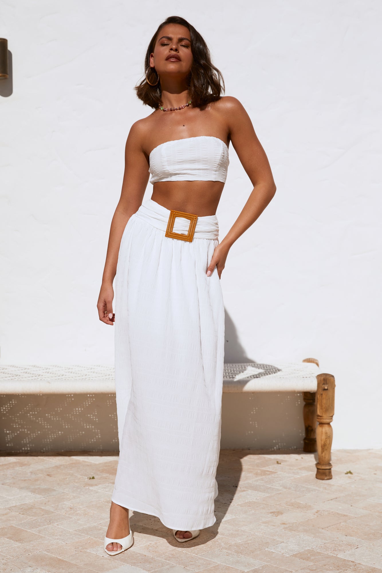 Iconic Revival Crop White