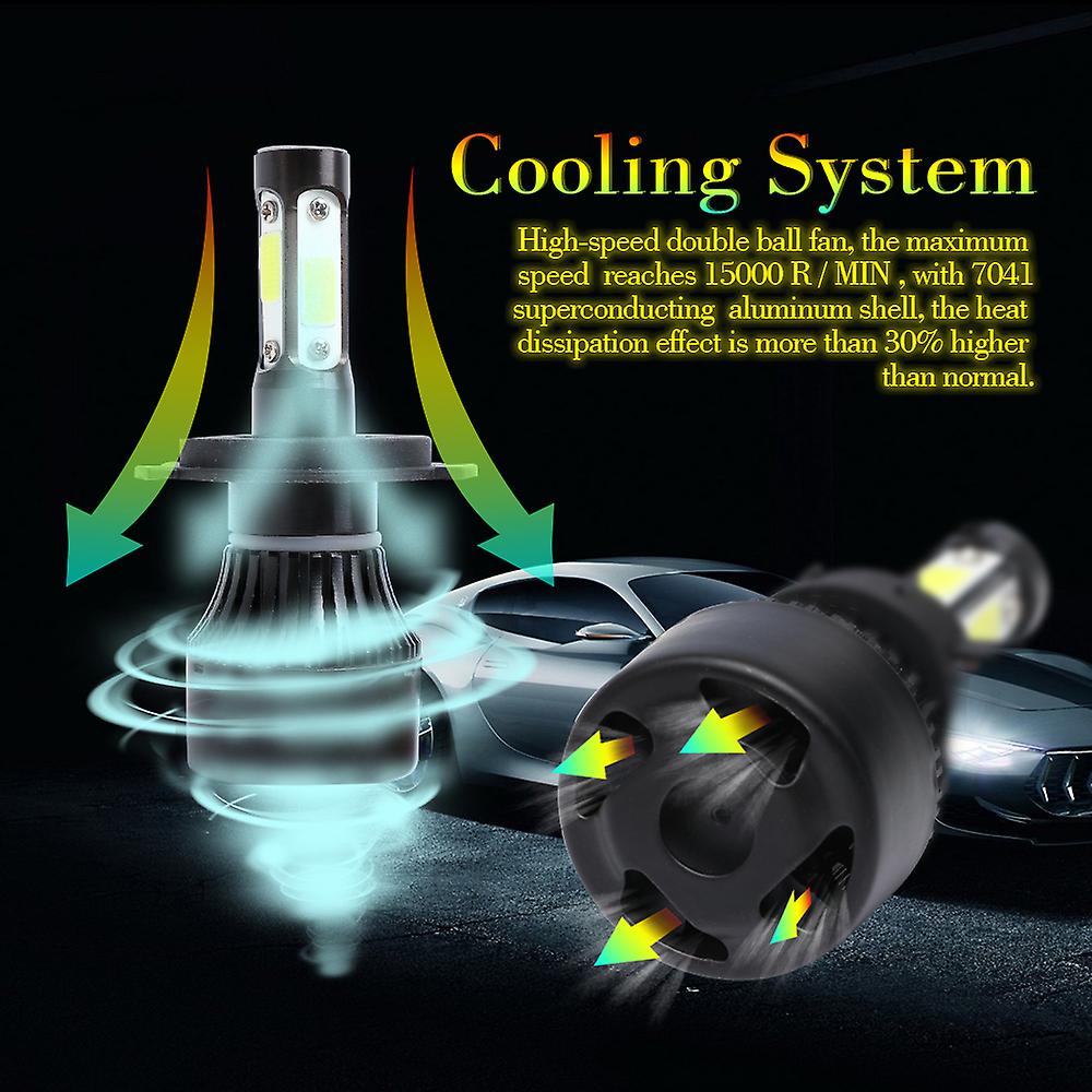 H4 Hb2 9003 2240w 336000lm 4-sided Led Headlight Kit Hi/lo Power Bulb 6000k