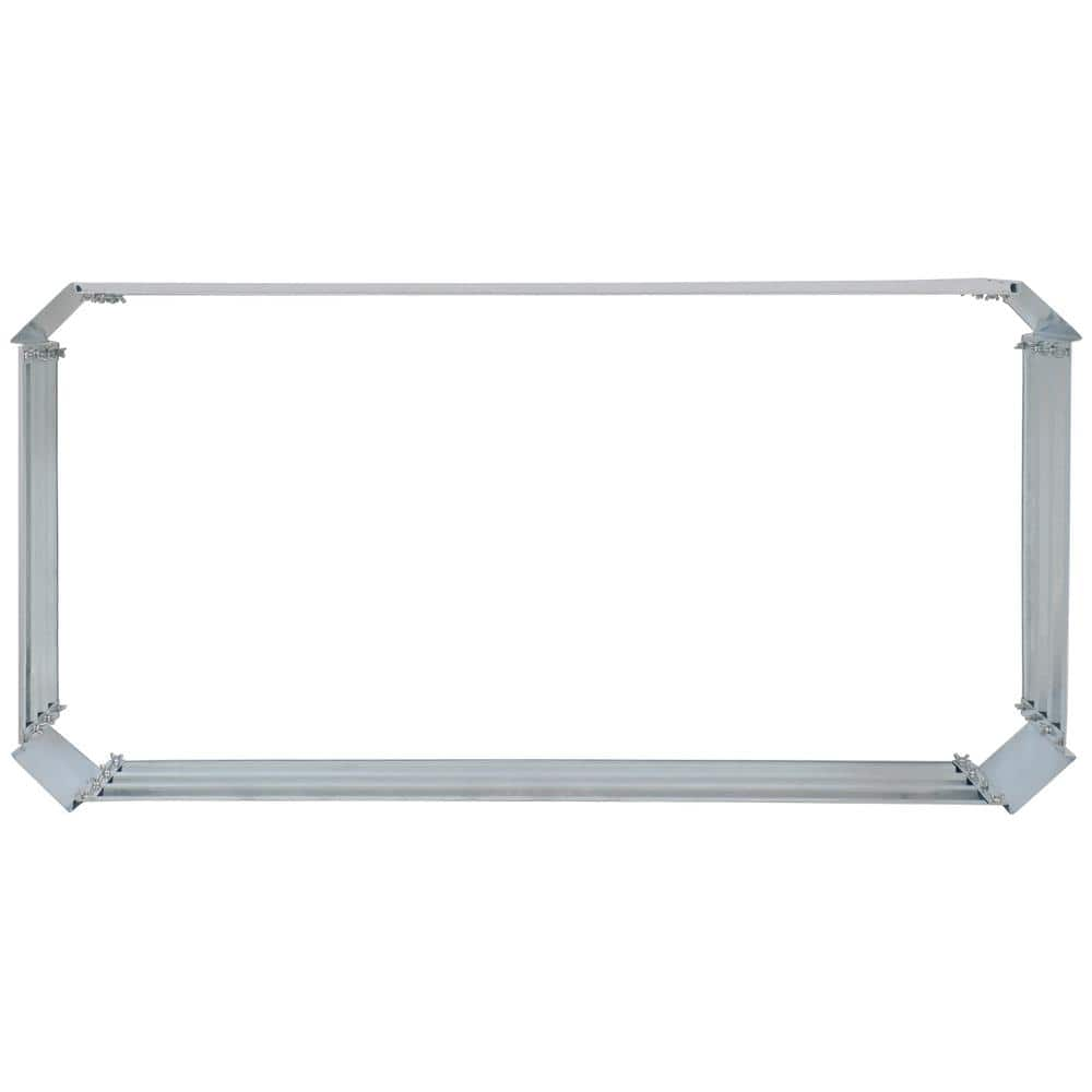 Sunnydaze Decor 48 in. Silver Rectangular Galvanized Steel Raised Beds (2-Pack) HB-512-2PK