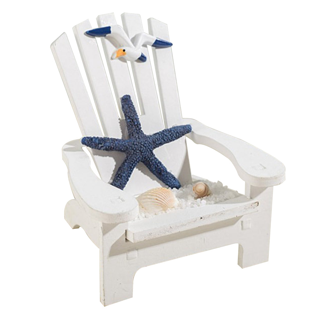 NICEXMAS Mediterranean Style Beach Chair Ornaments Beach Chair Decor Summer Ornament