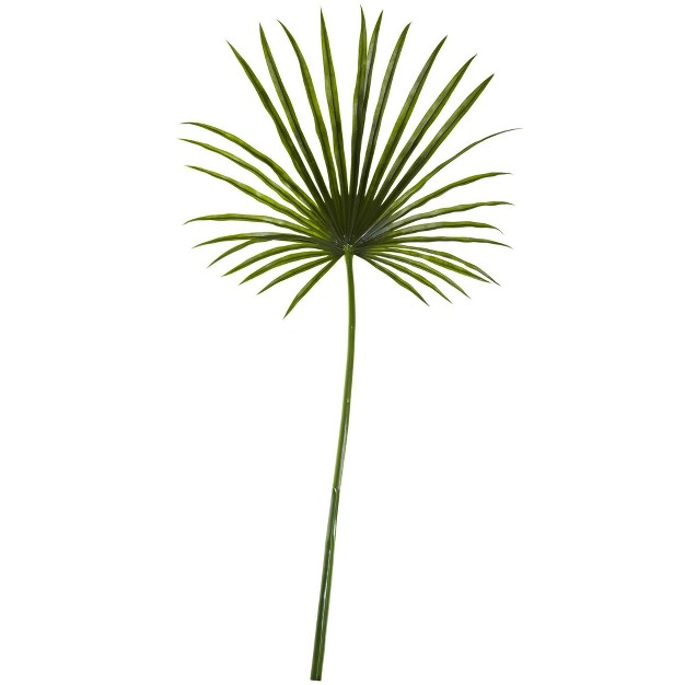 Nearly Natural 50 in Fan Palm Spray Artificial Plant set Of 2