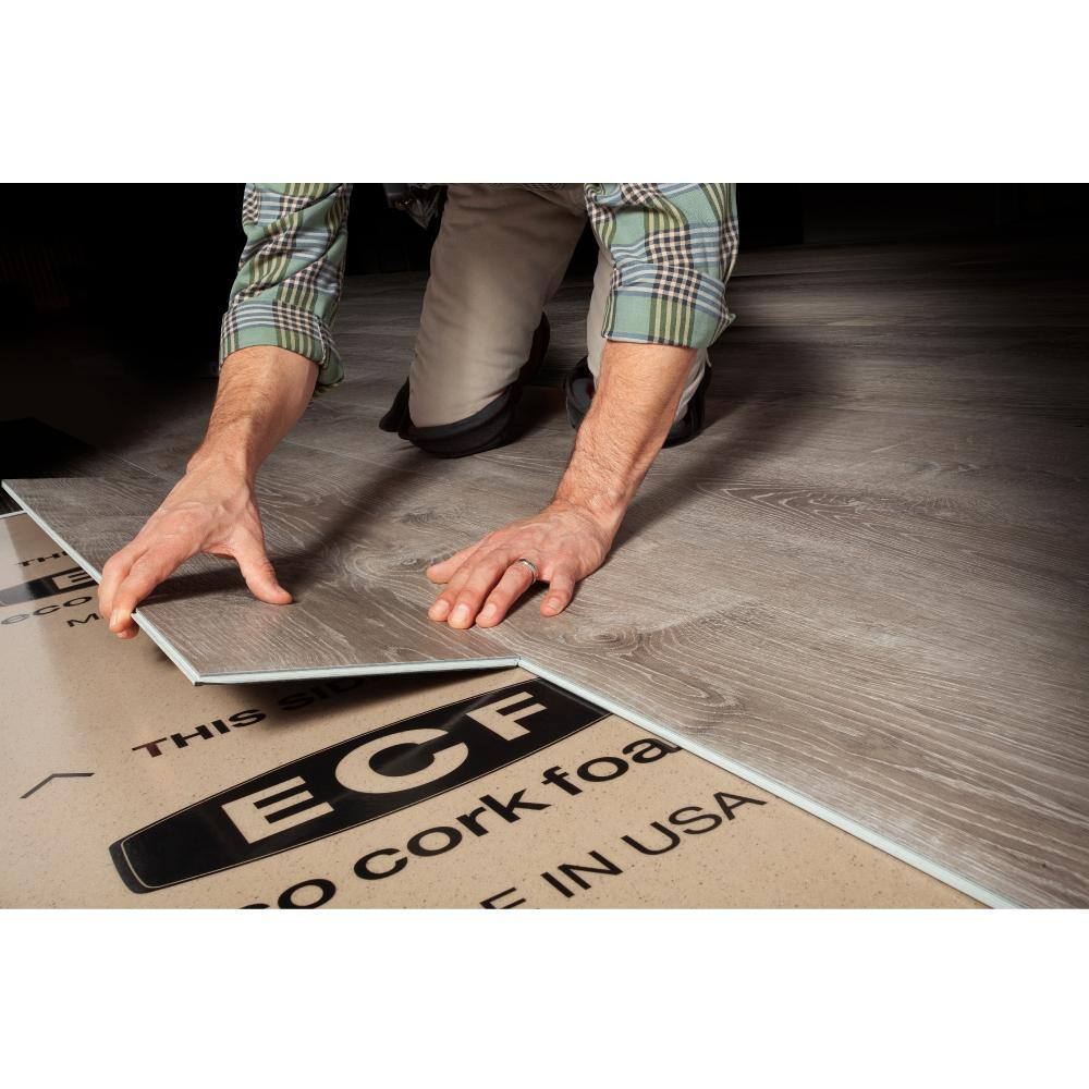 Eco Cork Foam 300 sq. ft. 3 ft. x 100 ft. x3.2mm Waterproof Premium Plus 10-in-1 Underlayment-Vinyl Plank Laminate Engineered Wood 2200000227