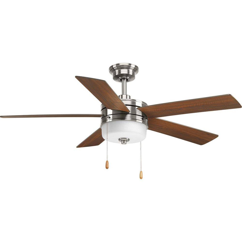 Progress Lighting Verada 54 in. LED Indoor Brushed Nickel Ceiling Fan with Light Kit P2558-0930K