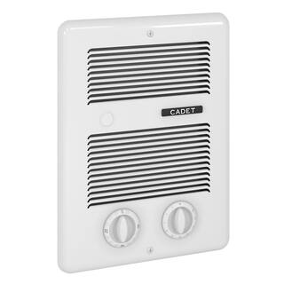 Cadet 120240-volt 1000-watt Com-Pak Bath In-wall Fan-forced Electric Heater in White with Timer CBC103TW