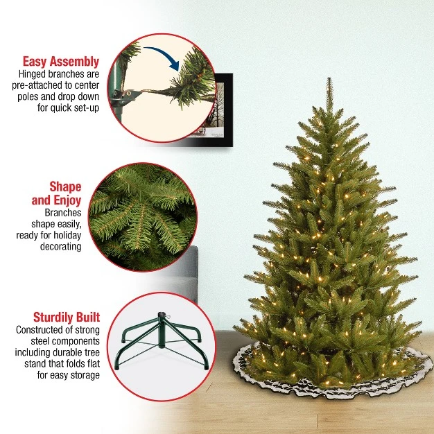 National Tree Company 4.5 Ft. Natural Fraser Slim Tree With Clear Lights