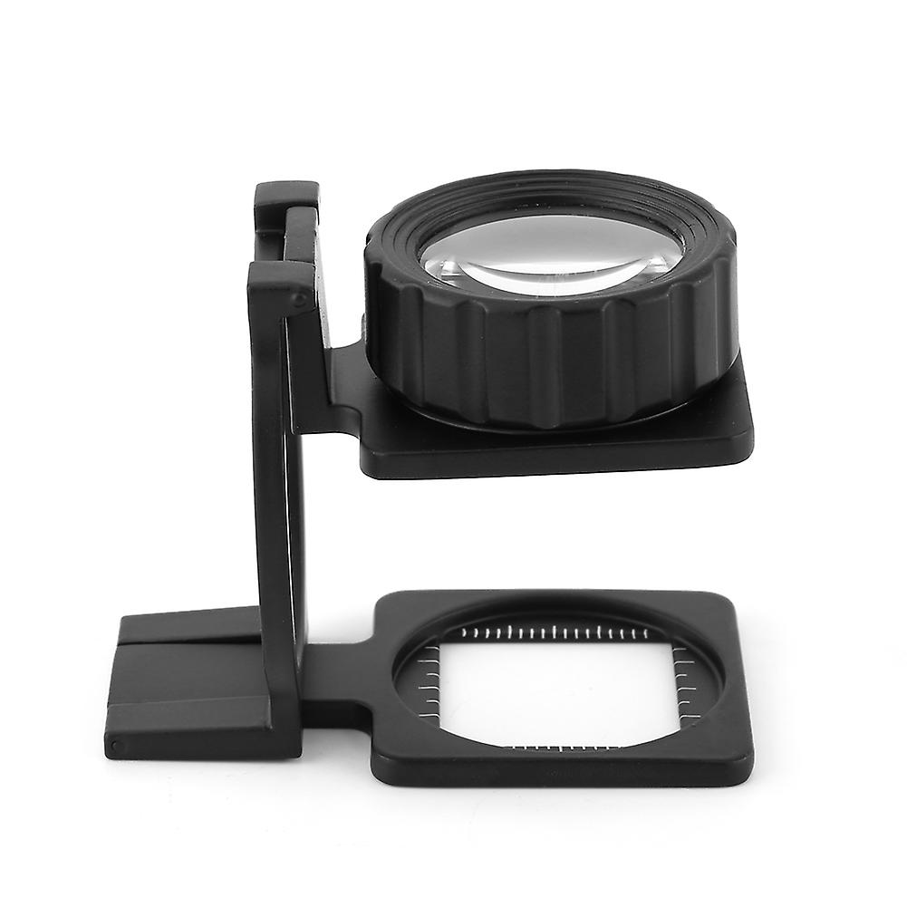 15x Portable Foldable Magnifier Stand Magnifying Glass Lens Loupe Measure Scale