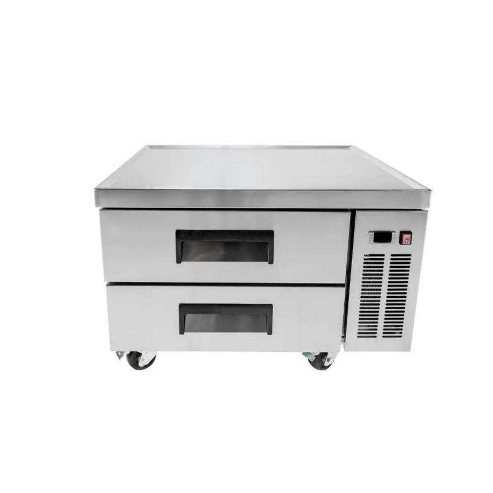 Cooler Depot 52 in. W 35 cu. ft. Commercial Chef Base Refrigerator Cooler in Stainless Steel DXXCB52