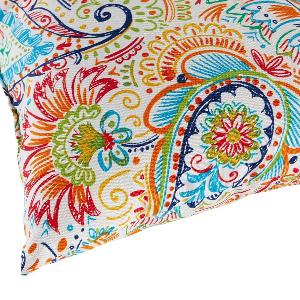 Christiansen Paisley Outdoor Throw Pillow (Set of 2) by Havenside Home   17w x 17l