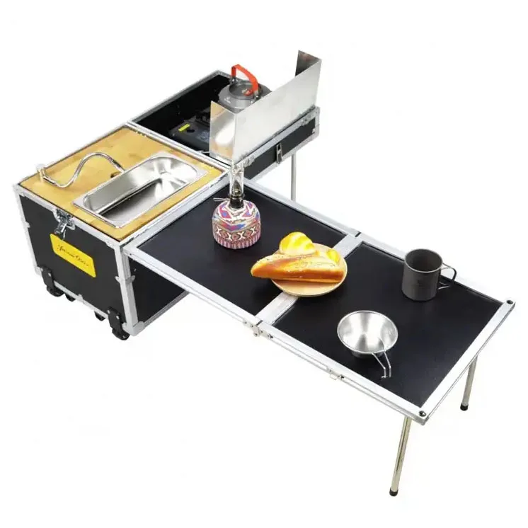 Firstents New Style Stove Mobile Kitchen Foldable Mobile Kitchen Travel Outdoor Camping Family Picnic Kitchen