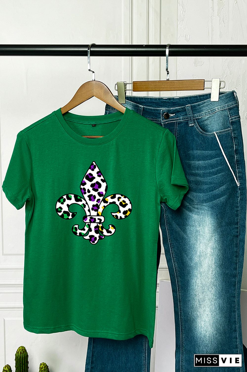 Mardi Gras Short Sleeve Graphic Tee Wholesale