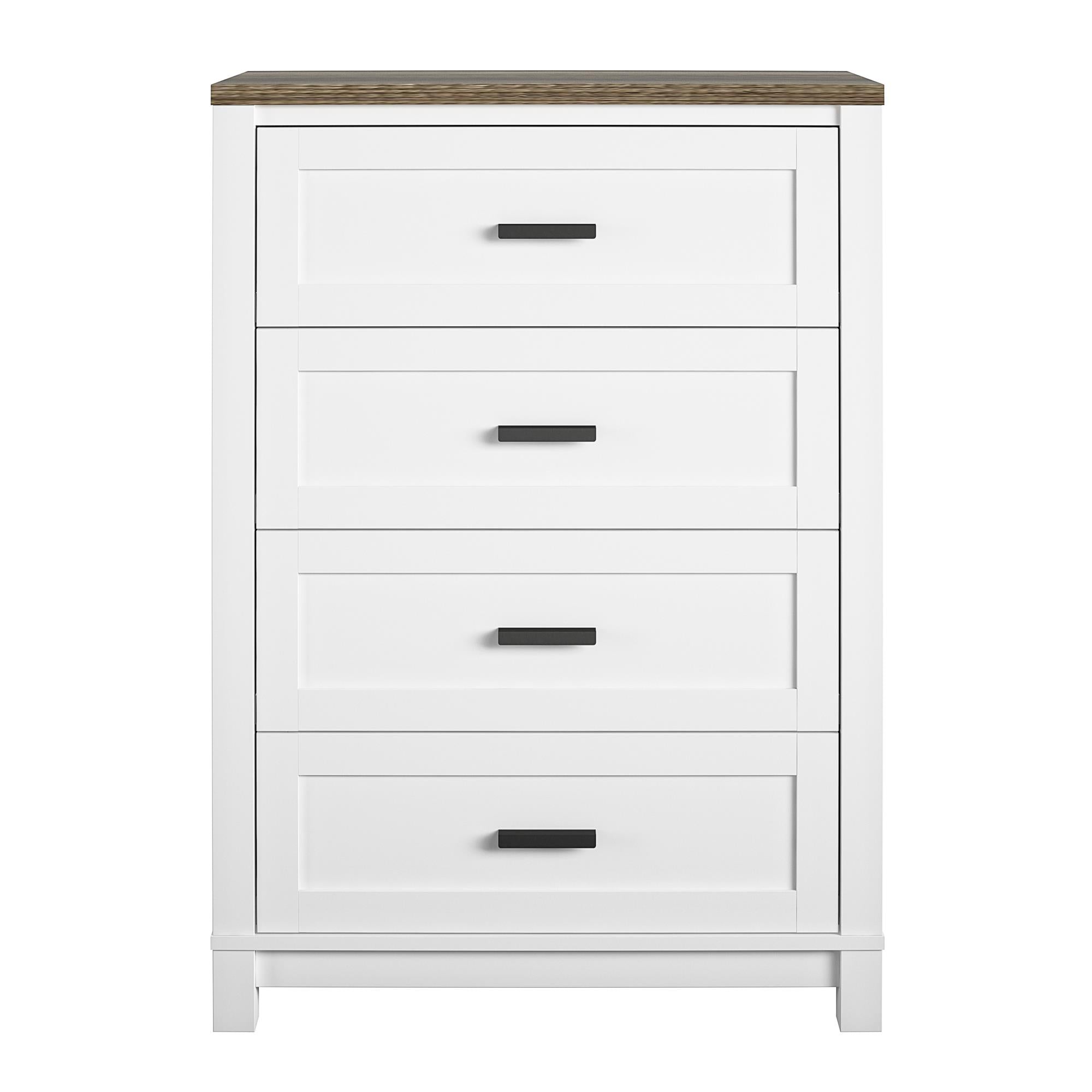 Ameriwood Home Bay Hills 4 Drawer Dresser, White