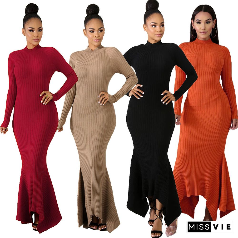 Women Full Sleeve Bodycon Floor-length Maxi Dress