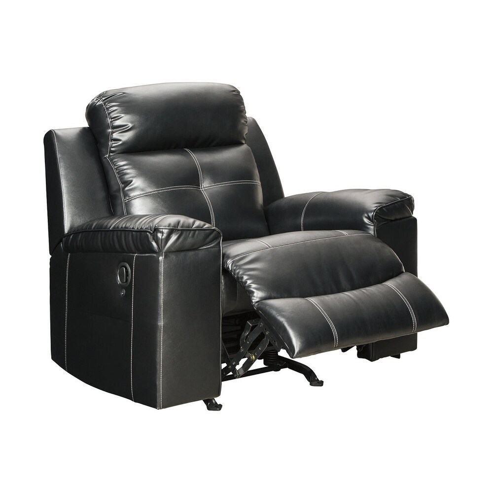 Kempten Contemporary Rocker Recliner Black