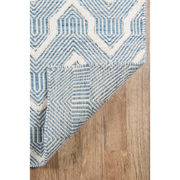 Langdon Prince Hand Woven Wool Area Rug Blue Erin Gates By Momeni