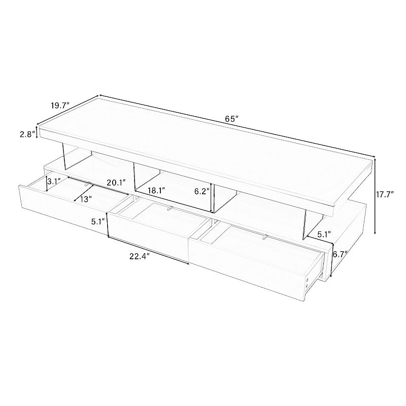 Merax Modern Led Tv Stand