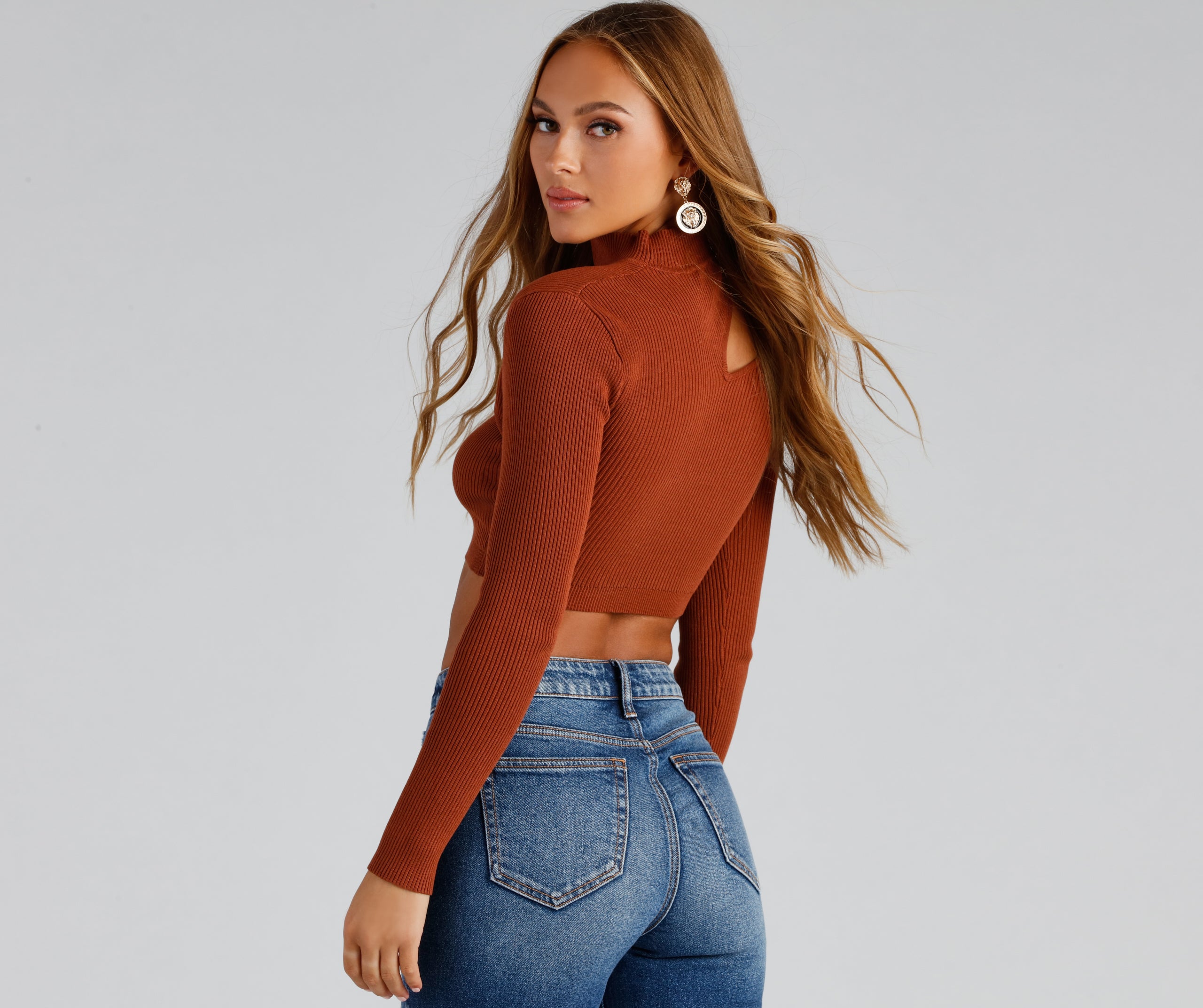 Bold Beauty Ribbed Cutout Crop Top