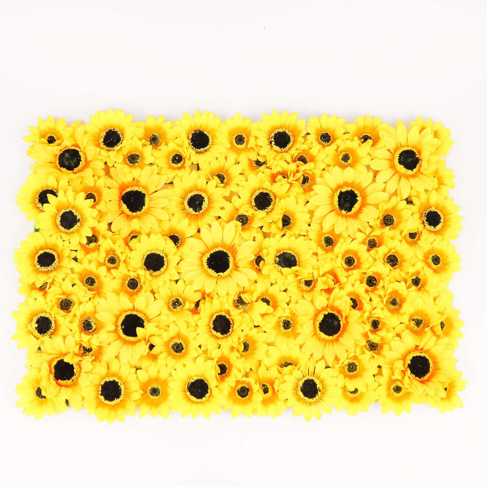 Artificial Sunflower Wall Mat Backdrop, Flower Wall Decor, Indoor/Outdoor UV Protected 4 Artificial Panels 11 Sq ft.