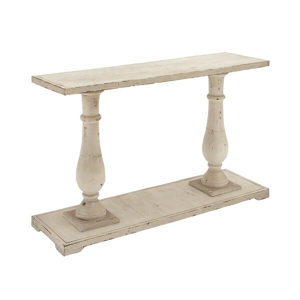 White Fir Farmhouse Console Table 32 x 48 x 14