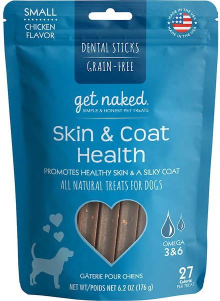 Get Naked Skin and Coat Health Grain-Free Dental Stick Dog Treats