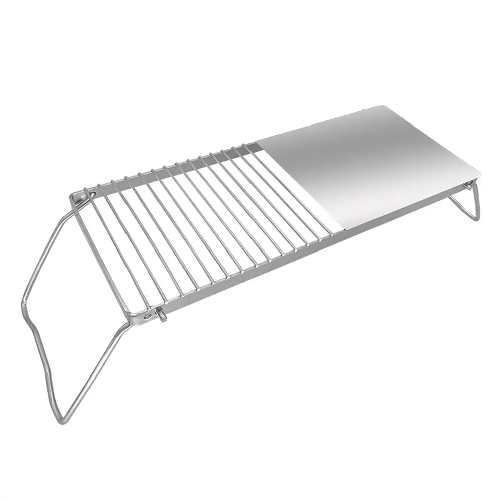 Factory Price Folding Convenient Stainless Steel 2In1 Camping Outdoor Barbecue Rack Grill