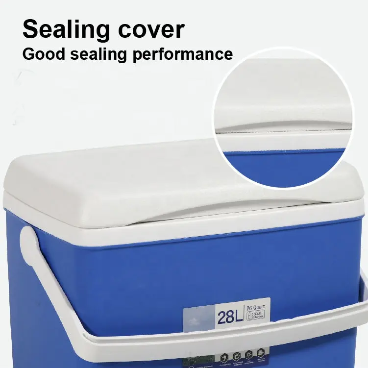 Wholesale Freezer Outdoor Small Portable Car Beach Hiking Camping Cooking Fishing Plastic Cool Box With Handle