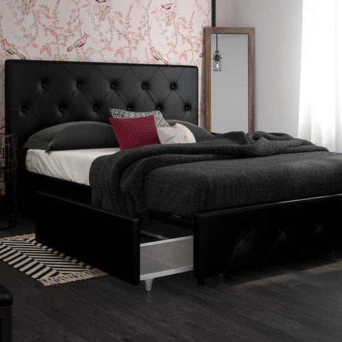 DHP Dakota Upholstered Storage Platform Bed