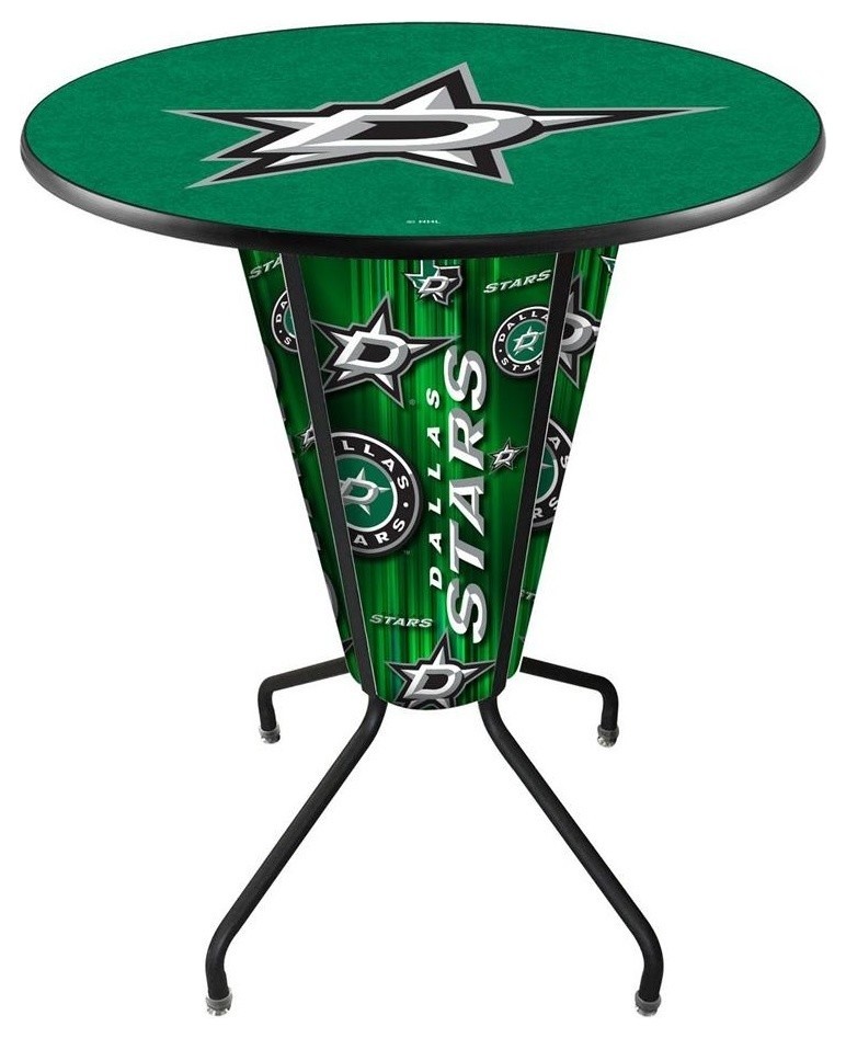 Lighted Dallas Stars Pub Table   Contemporary   Outdoor Pub And Bistro Tables   by Team Sports  Houzz