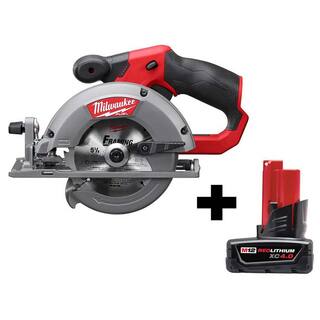 MW M12 FUEL 12V Lithium-Ion Brushless 5-38 in. Cordless Circular Saw with 4.0 Ah M12 Battery 2530-20-48-11-2440