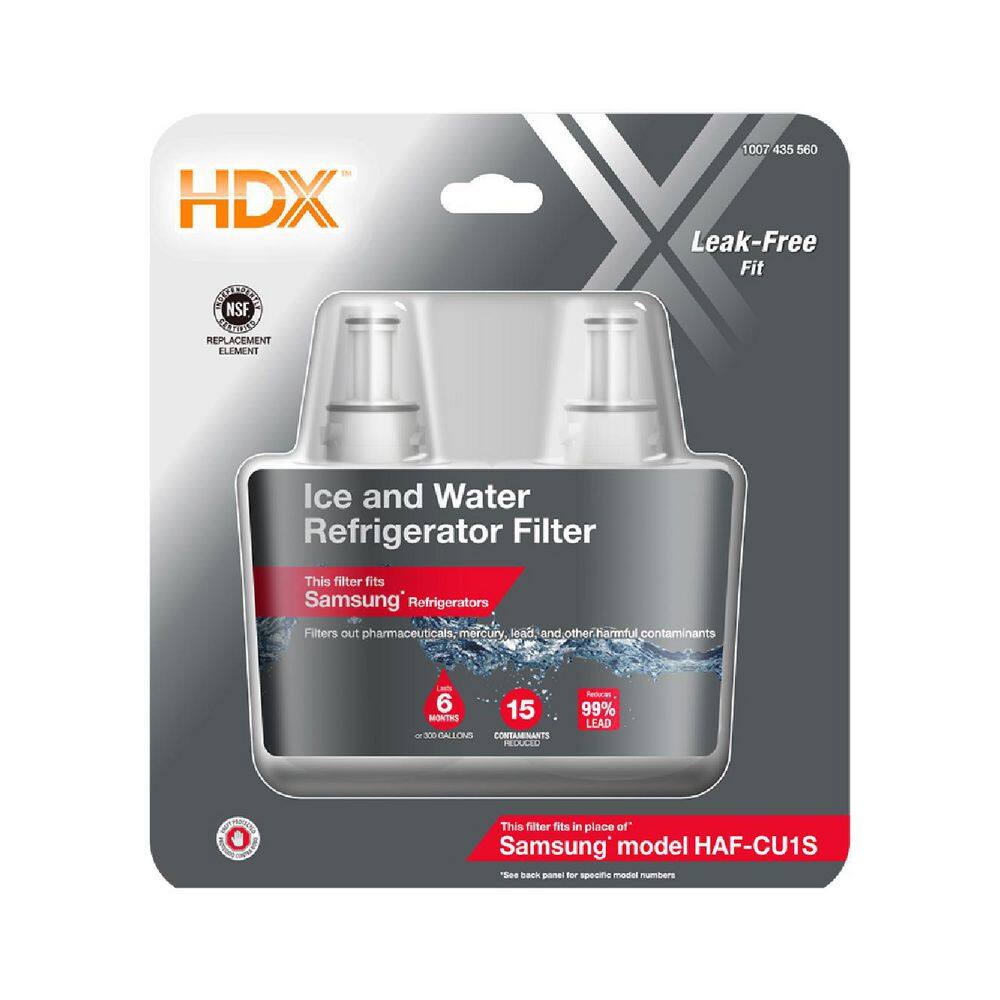 HDX HDX FMS-1 Premium Refrigerator Water Filter Replacement For  HAF-CU1S  DA29-00003G (2-Pack) FMS-1