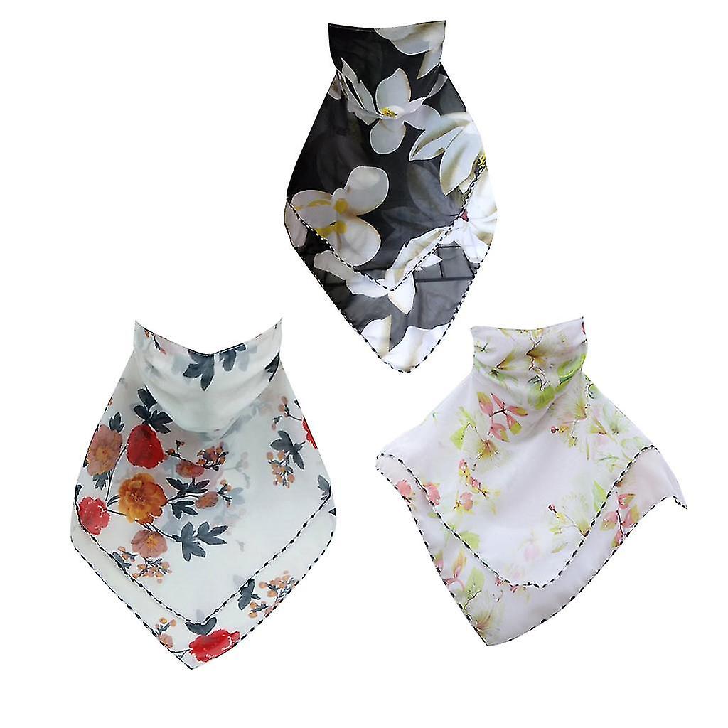 3pcs Ladies Half Face Mask Scarf Mouth Cover Spring Outdoor Travel