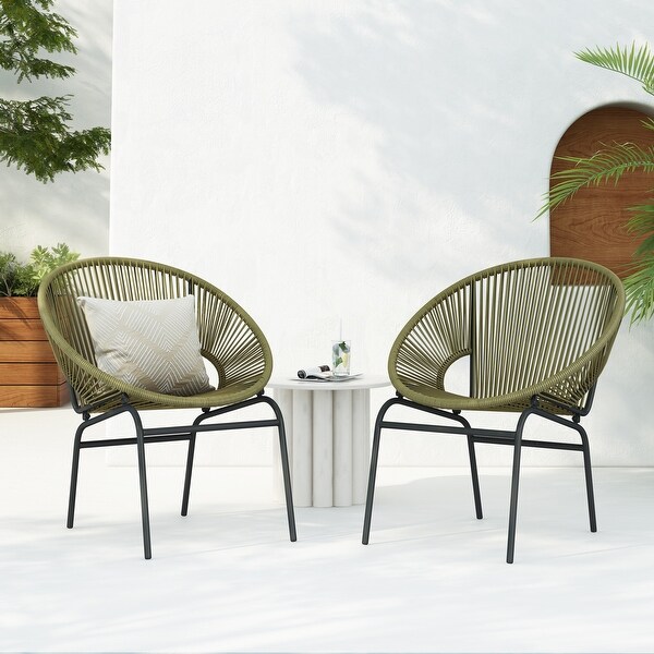 Nusa Outdoor Club Chair (Set of 2) by Christopher Knight Home