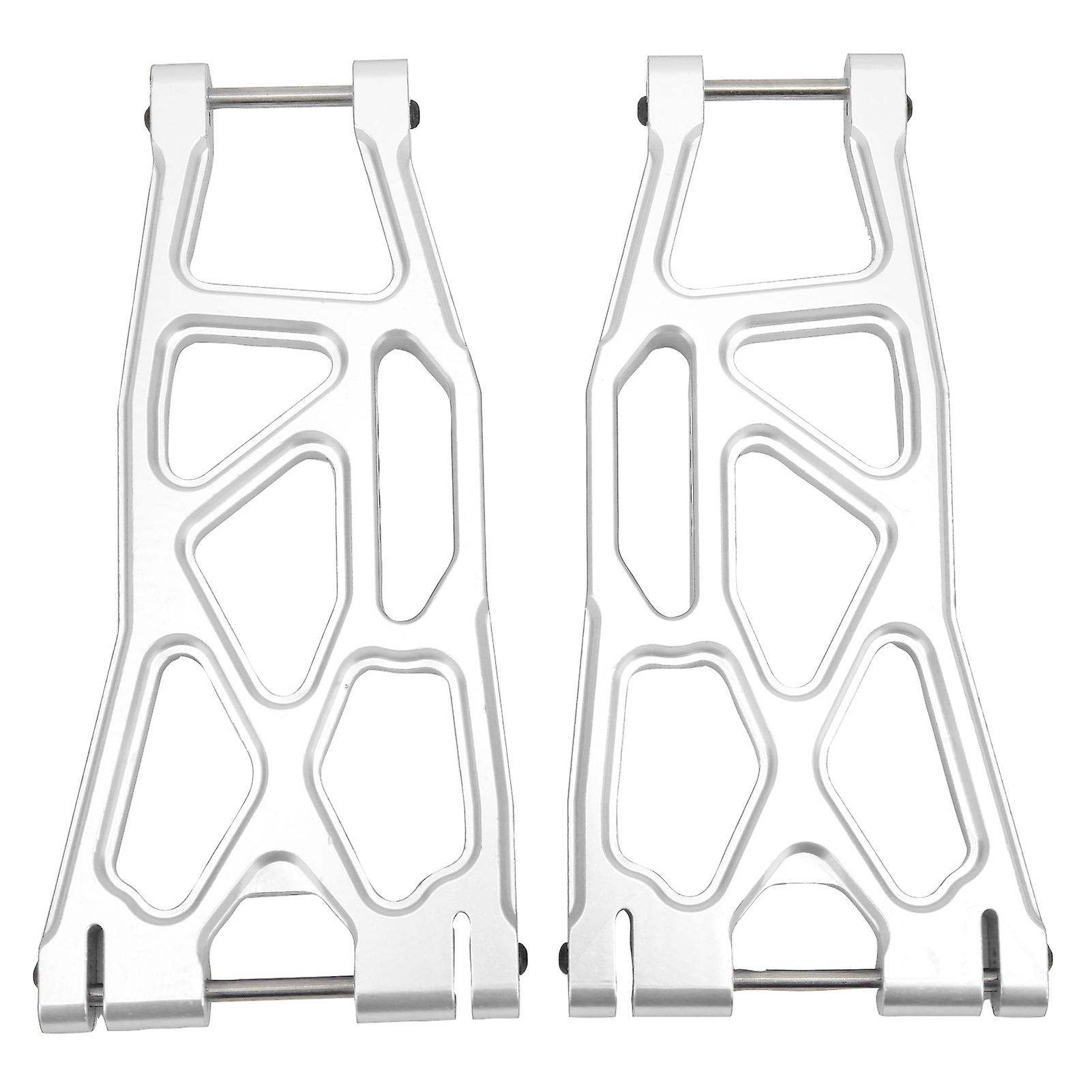 2pcs Rc Metal Front Rear Lower Suspension Arms For Traxxas 1/5 Rc Car Upgrade Partssilver