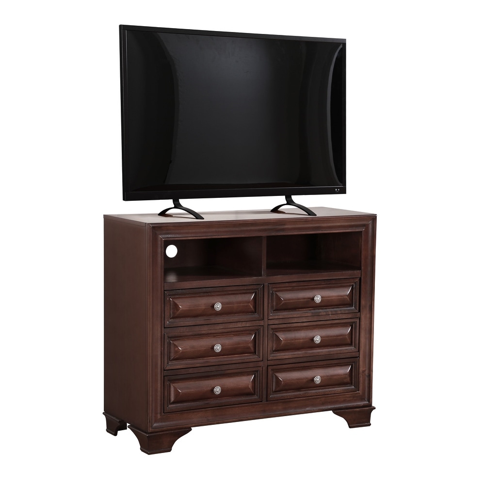 LaVita 6 drawer Wood TV Media Chest