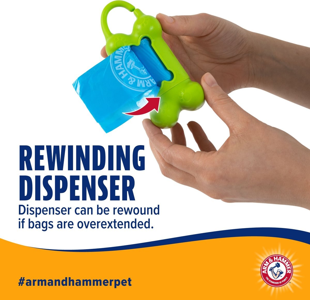 Arm and Hammer Bone Dispenser and Disposable Waste Bags， Color Varies