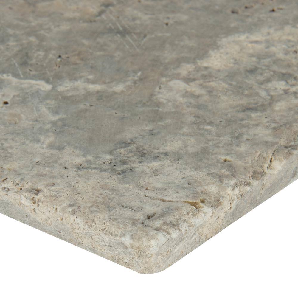 MSI Silver Travertine 16 in. x 24 in. Honed Travertine Stone Look Floor and Wall Tile (80 sq. ft.Pallet) TTSIL-PAT-HUCB