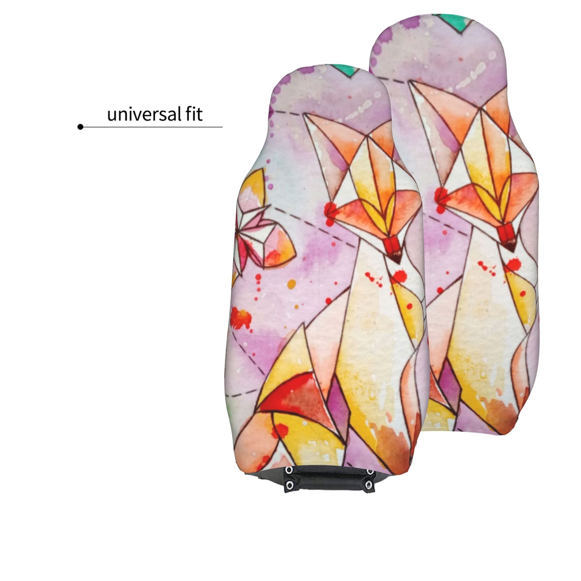 ZICANCN Car Seat Cover Drawing Origami A Fox Car Front Seat Covers Protectors ， Automotive Seat Covers for Cars Trucks Suv