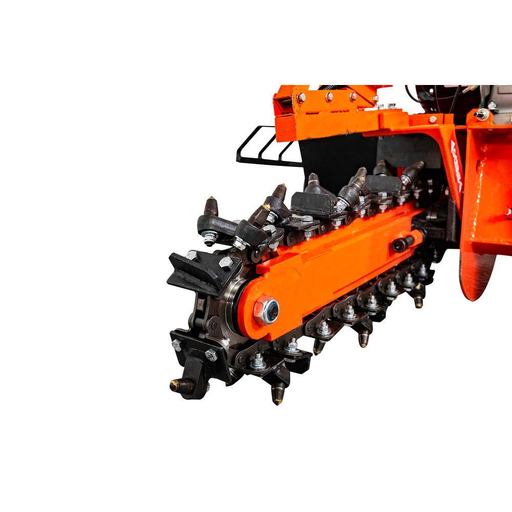 DK2 18 in. 7 HP Gas Powered Kohler Engine Certified Commercial Trencher with 5-Position Depth Adjustment OPT118