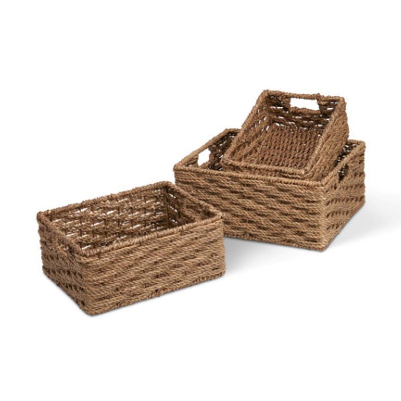 Saddle River Bangkuang Rectangular Baskets 3-pc. Set