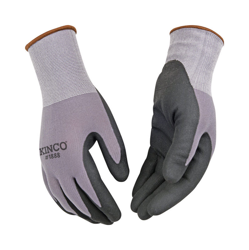 Kinco Men\u0027s Indoor/Outdoor Palm Gloves Black/Gray L 1 pair