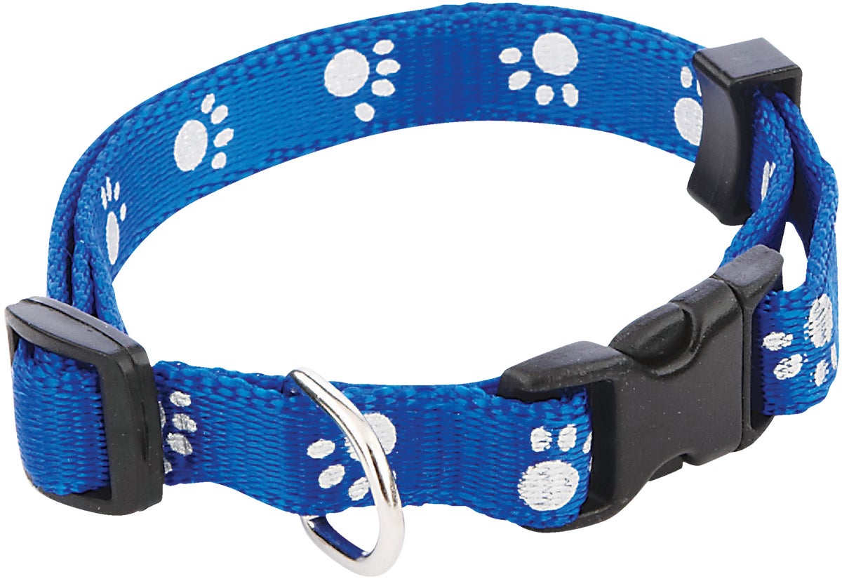 Westminster Pet Ruffinand#039 it Reflective Paw Print Dog Collar Black Red Blue