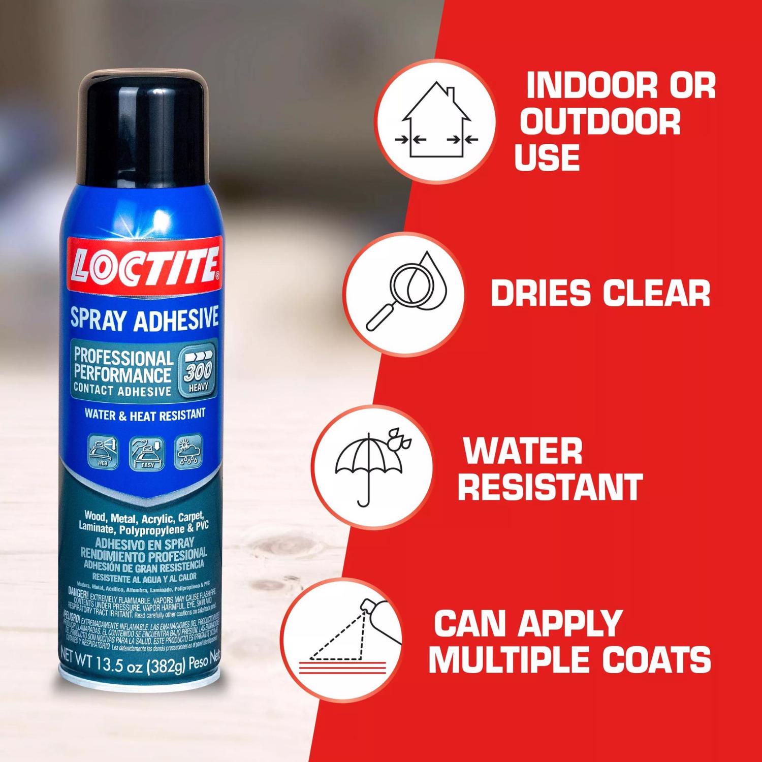 Loctite Professional Performance High Strength Synthetic Rubber Spray Adhesive 13.5 oz