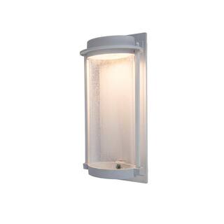 LUTEC Coastal Newport White Outdoor Integrated LED Wall Lantern Sconce 5185903331