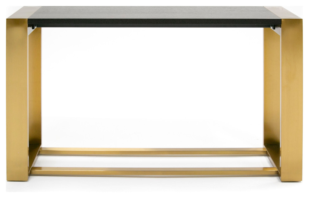 Modrest Fauna Modern Wenge and Brass Console Table   Contemporary   Console Tables   by Vig Furniture Inc.  Houzz