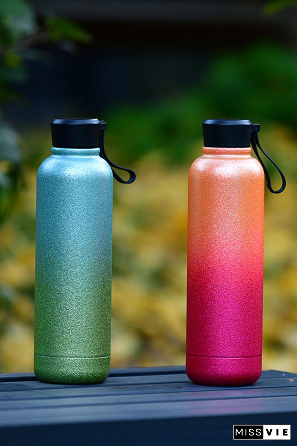 Portable Gradient Color Stainless Steel Bottles 500ml MOQ 3pcs