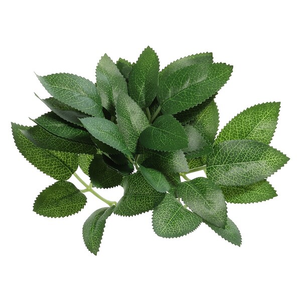 7.5x3.5 Artificial Green Leaves Bulk Greenery Fake Rose Flower Leaves