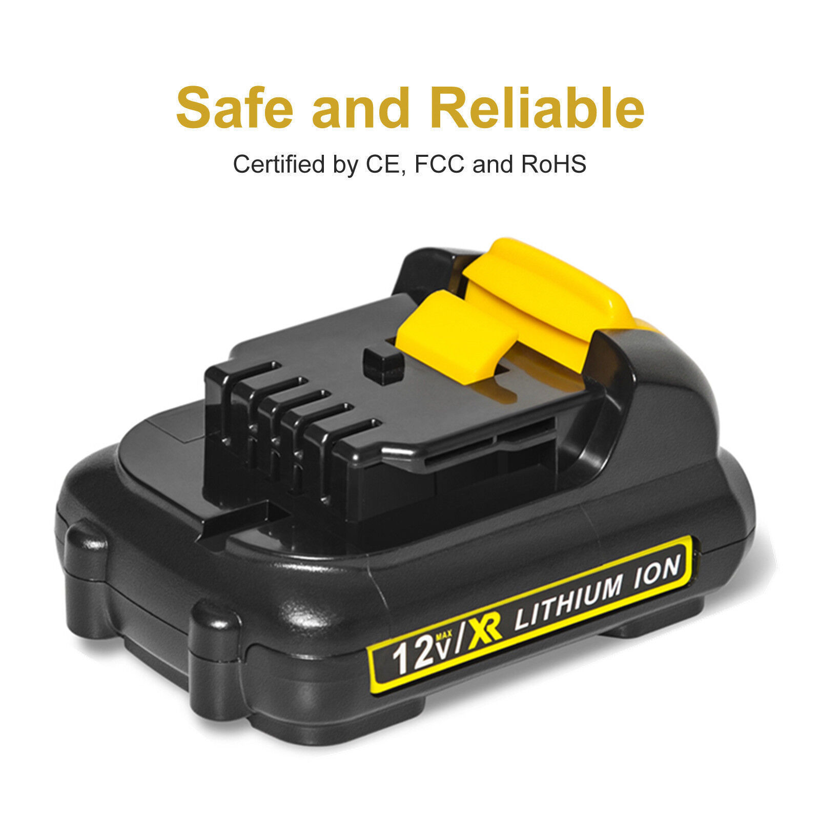 2Pack 12v 3.0Ah 12 Volt XR Max Lithium Battery for Dewalt DCB127-2 DCB120 DCB121