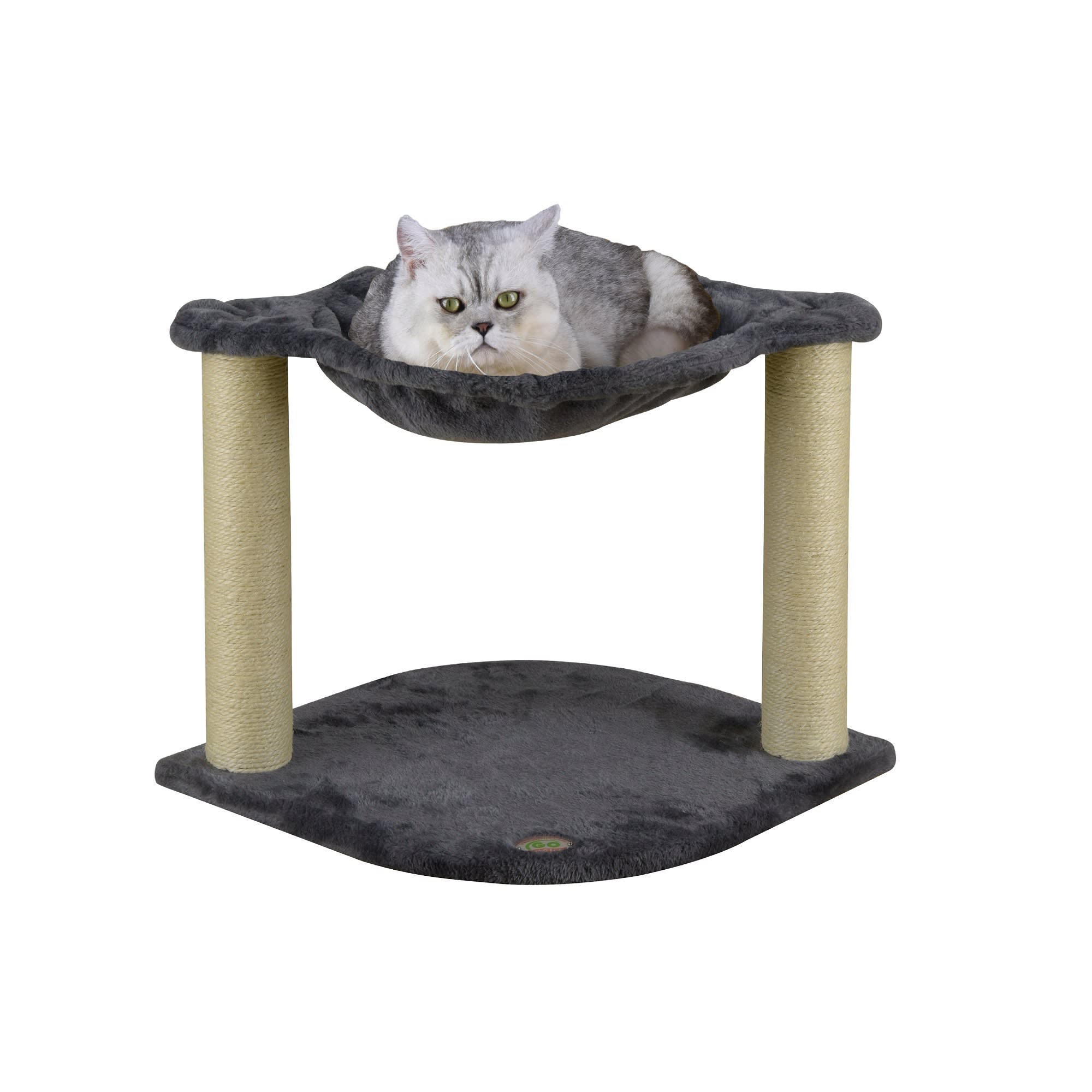 Go Pet Club Gray Cat Tree House with Sisal Scratching Post F104， 18